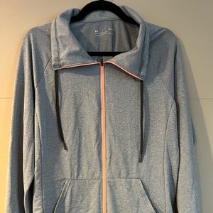 Under Armour grey zip up size large